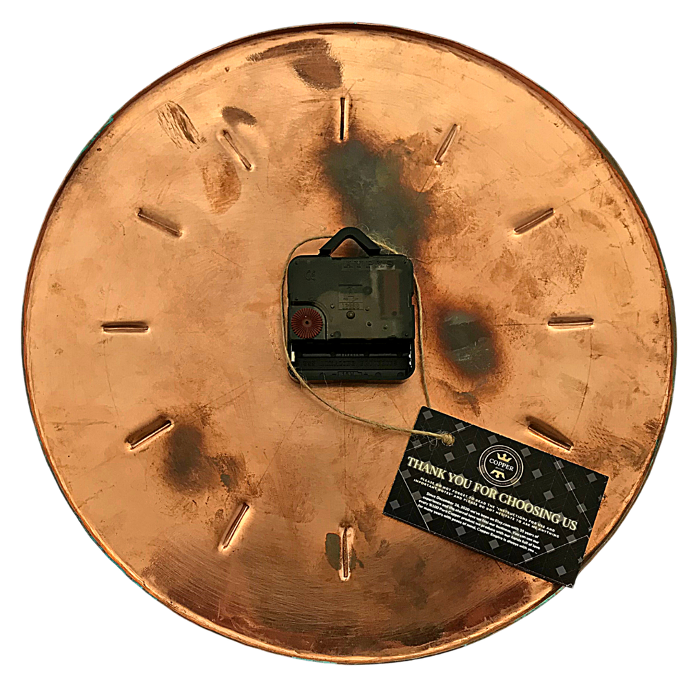 Modern Wall Clock, Unique Handmade Art Deco Copper Wall Clock for Wall Decor