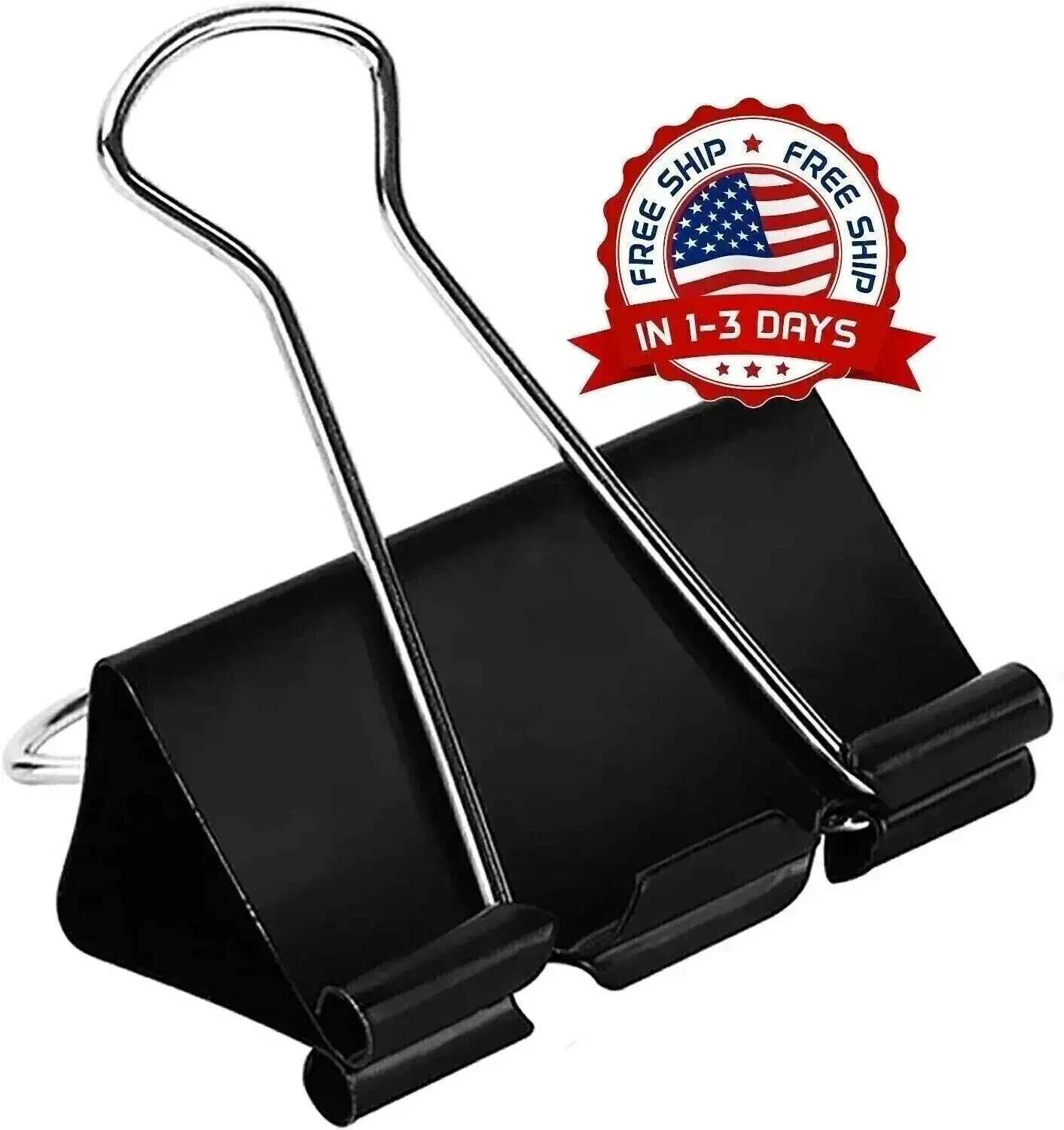 Extra Large Binder Clips (36 Pack) 2 Inch, Big Paper Clamps for Office Supplies