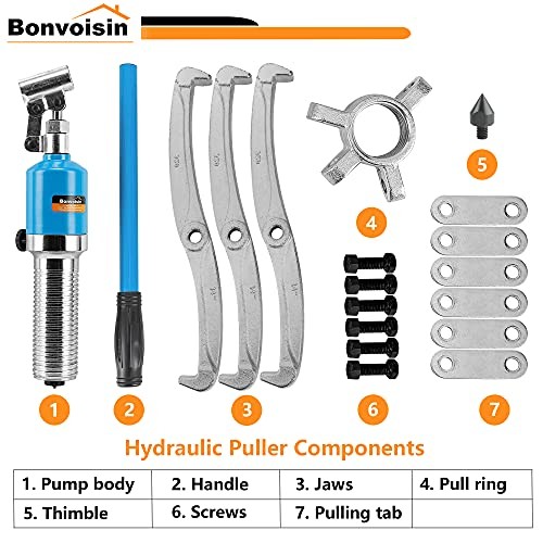 20T Hydraulic Gear Puller Set Wheel Bearing Puller Kit 2 or 3 Jaws Pulling