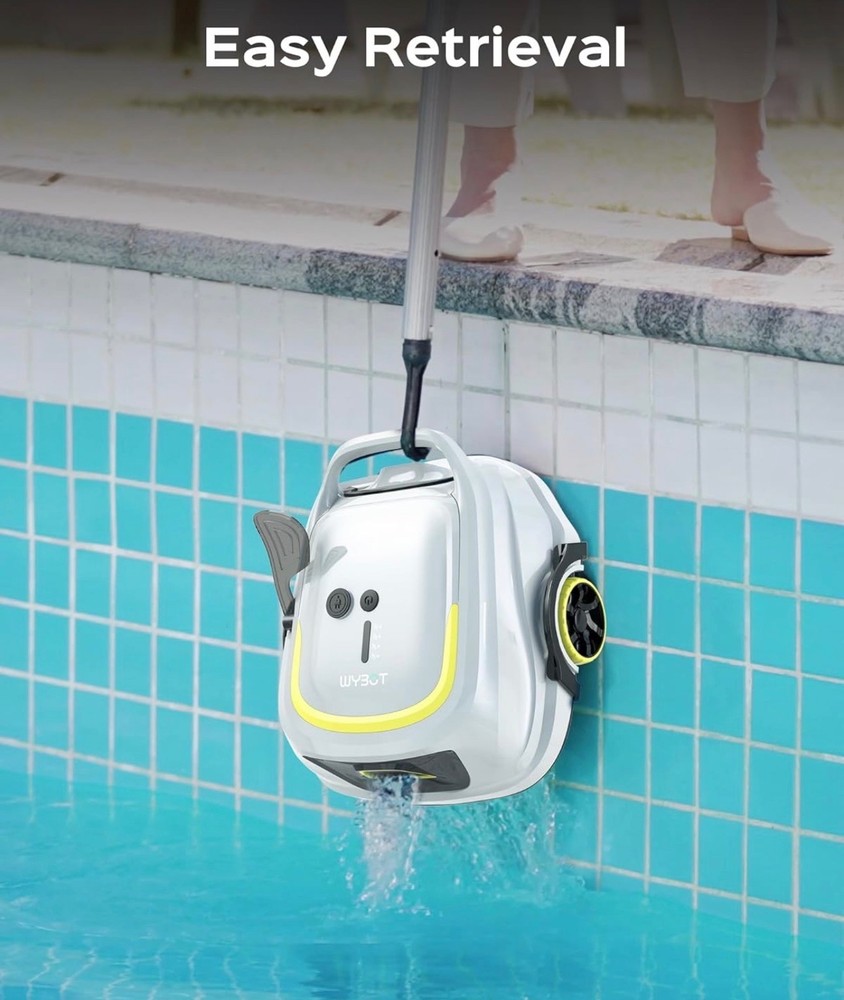 A1 Robotic Pool Cleaner Dual Layer Filtration, 120-Min Runtime,Powerful Cordless