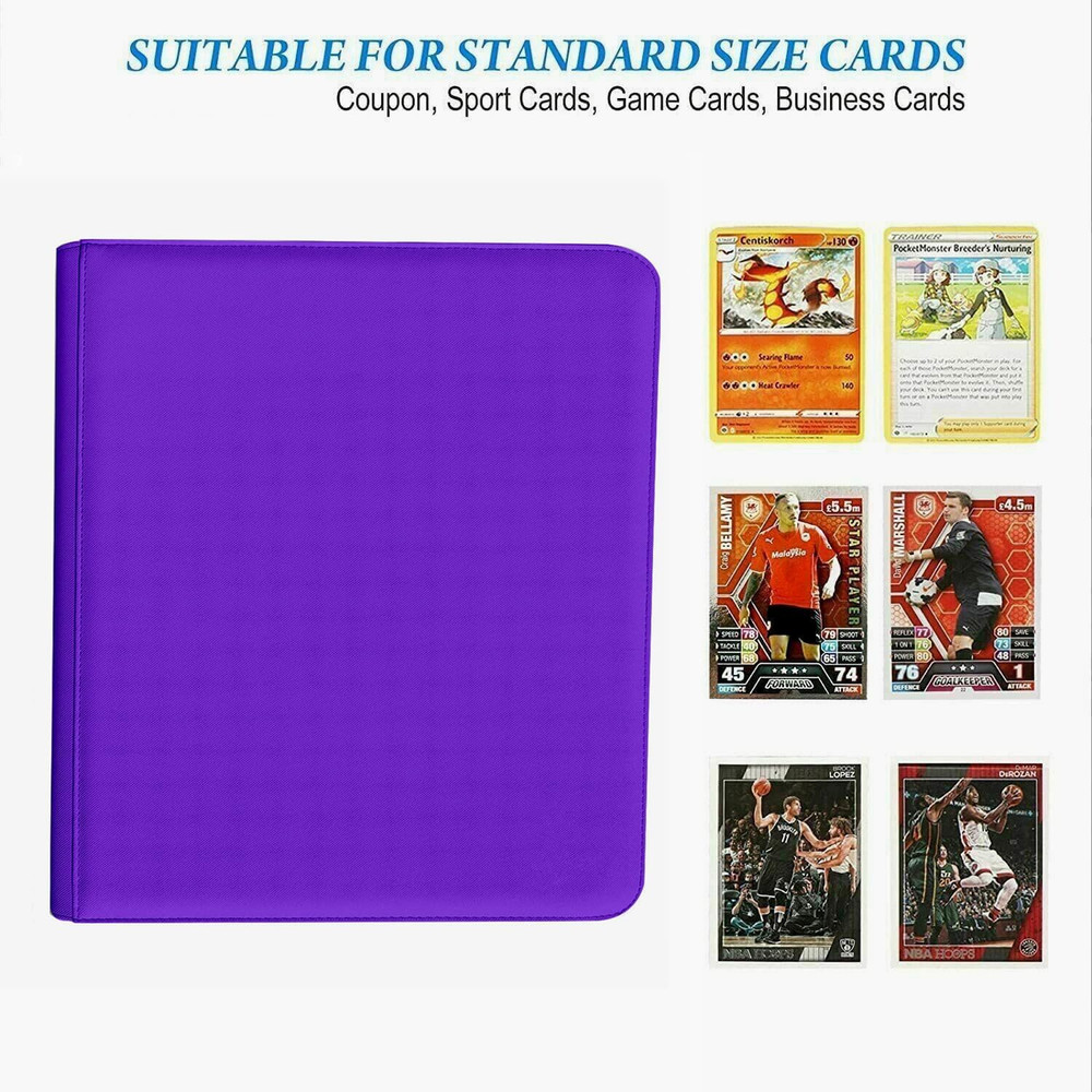 12 Pocket 720 Pockets Trading Card Binder, Ringless Side Loading Card Holder