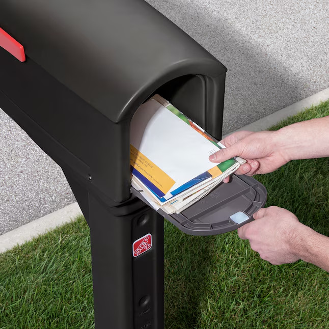 Step2 MailMaster Plastic Standard Mailbox Black