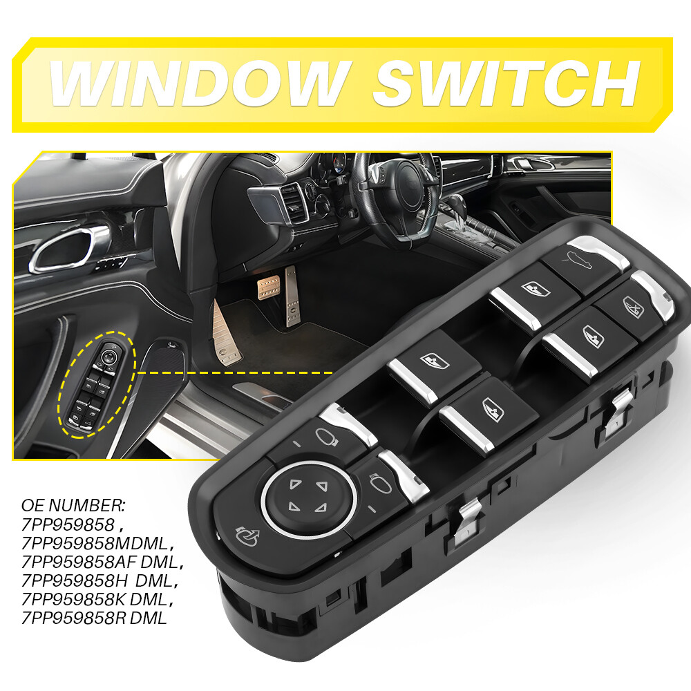 Driver Left Side Window Switch Control 7PP959858 For 2011-2014 Porsche Cayenne
