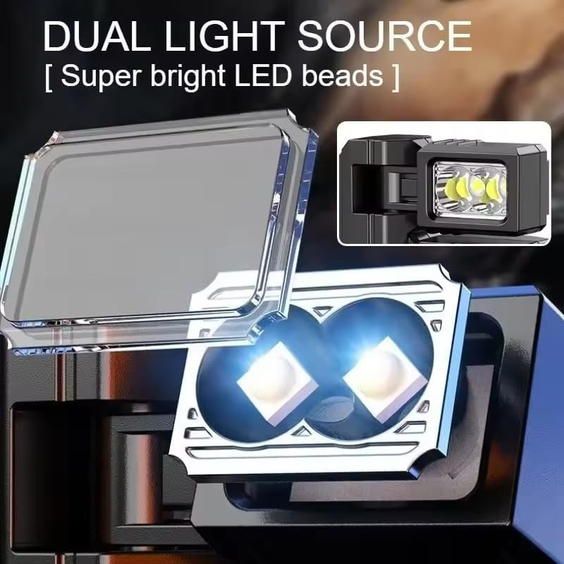 EDC Flashlight Rechargeable, Mini EDC Flashlight with 270° Rotable Lamp Head, 50