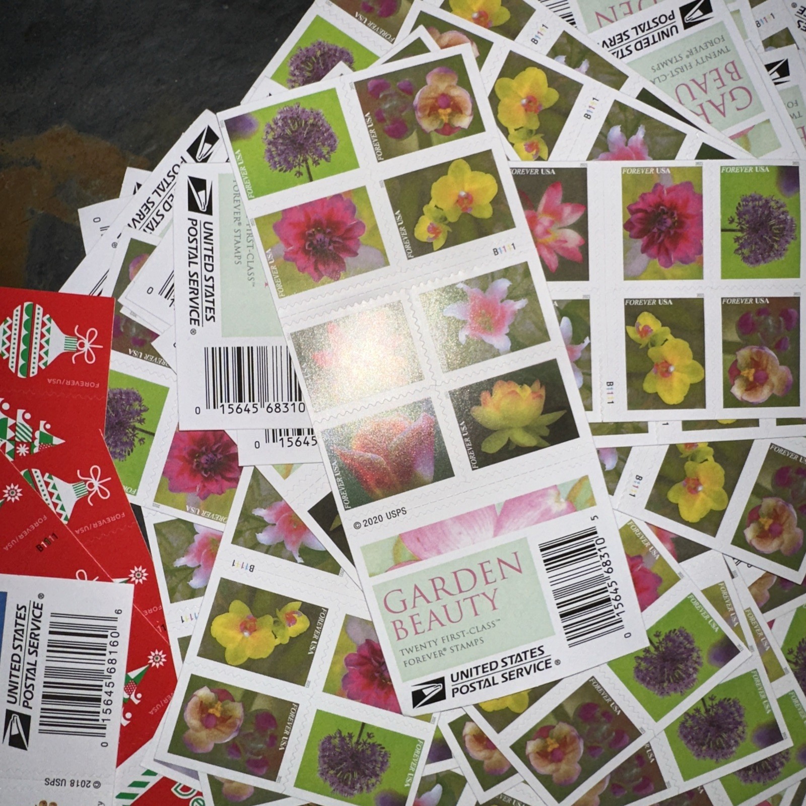 Lot Of Over 60 books ofForever Stamps over 1200 stamps