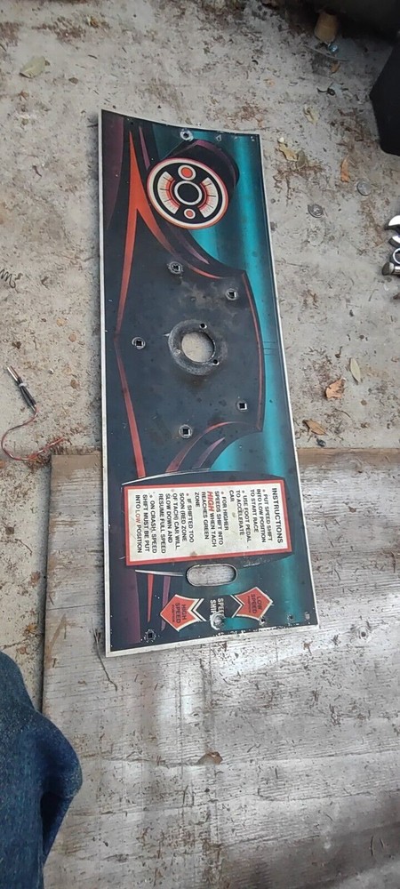 midway wheels arcade metal control panel #459