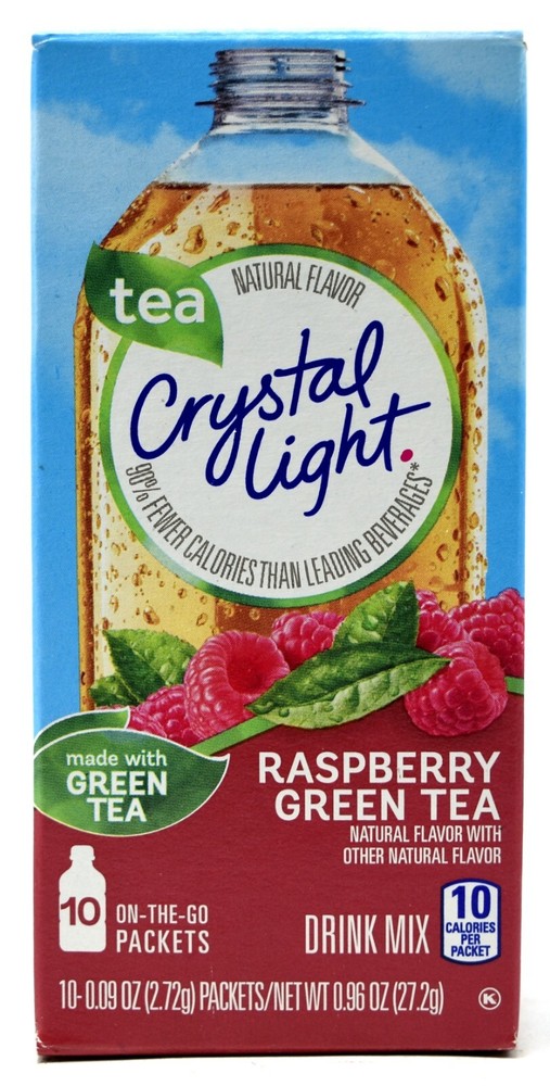4 10-Packet Boxes Crystal Light Raspberry Green Tea On The Go Drink Mix