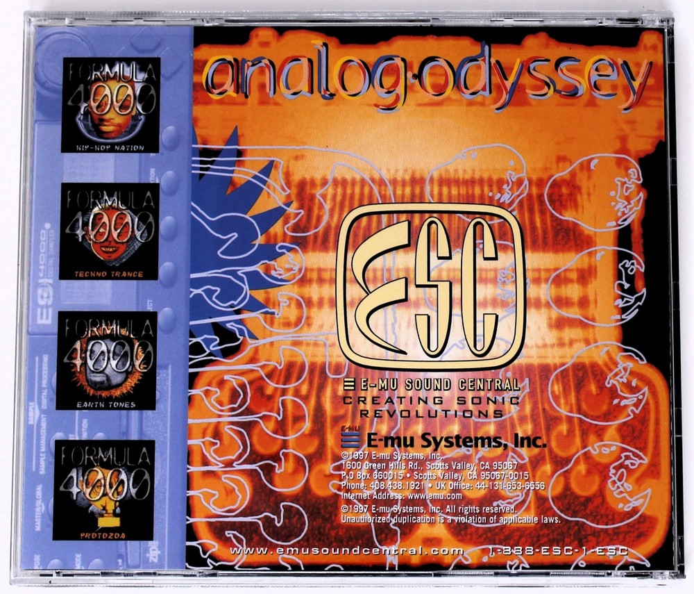 E-MU Systems Formula 4000 Analog Odyssey E-Mu Format Sound Library/Sampling CD