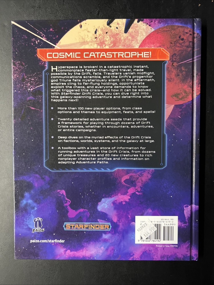 Starfinder RPG: Drift Crisis (PZO7119)