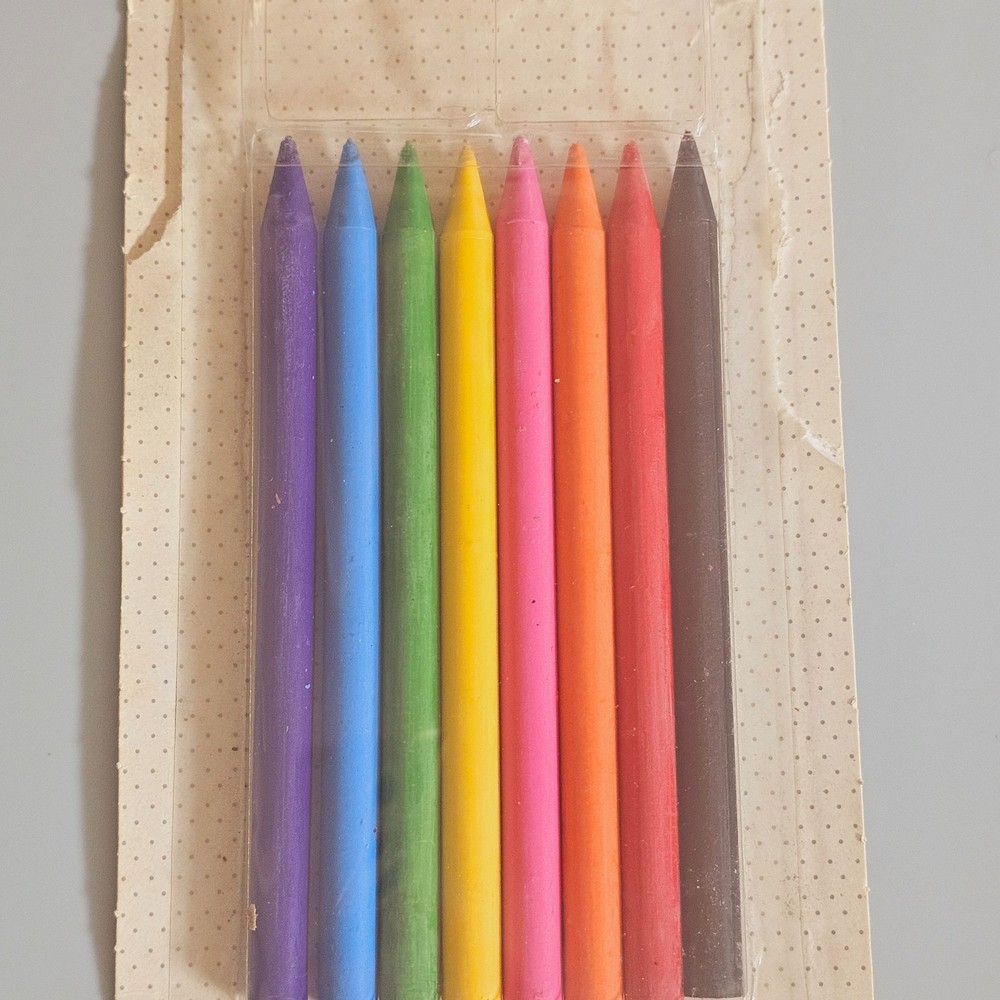Pentech Scribble Stix Erasable Plastic Crayons 8-Pack Non-Toxic Sharpener & Eras