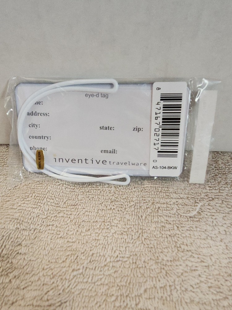 Inventive Travelware " E " Black Luggage Tag