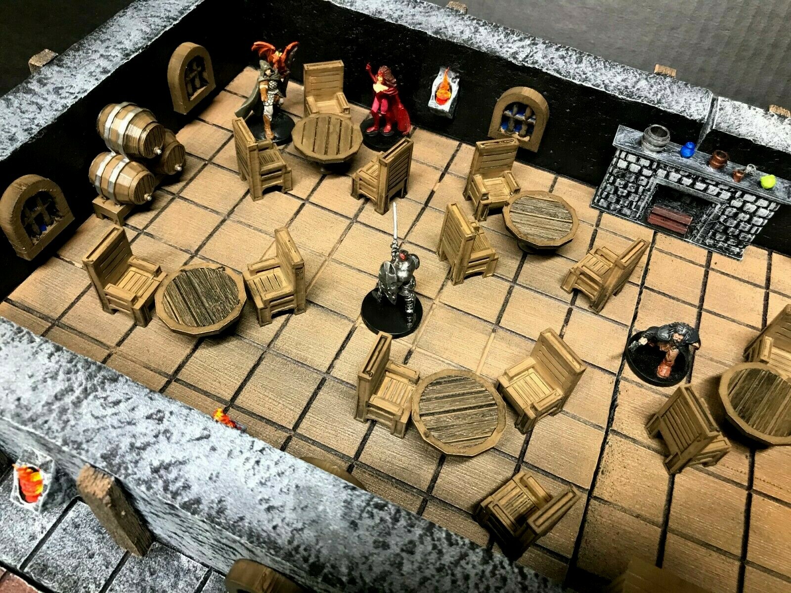 Tavern Inn Terrain Modular Set 28mm RPG Terrain for D&D