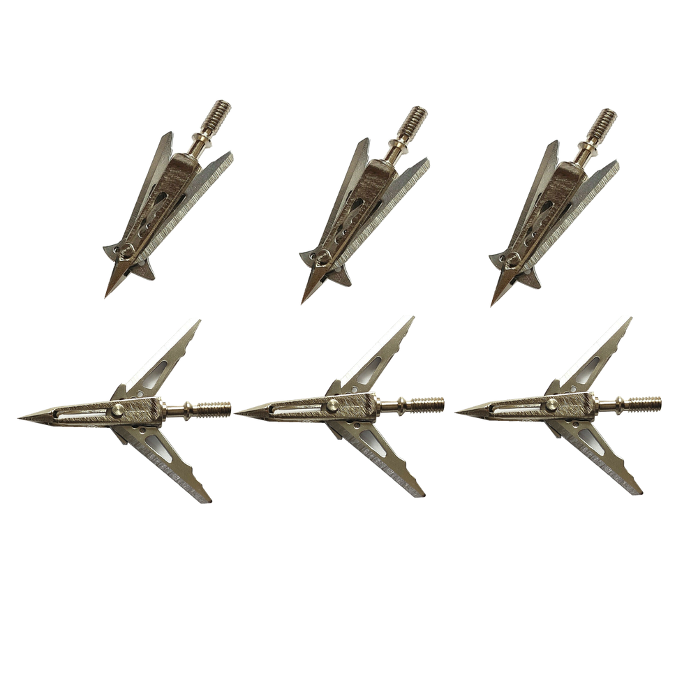 Archery Crossbow Broadheads Compound Bow Arrowhead 2 Blade Iron 100 Grain 12Pcs