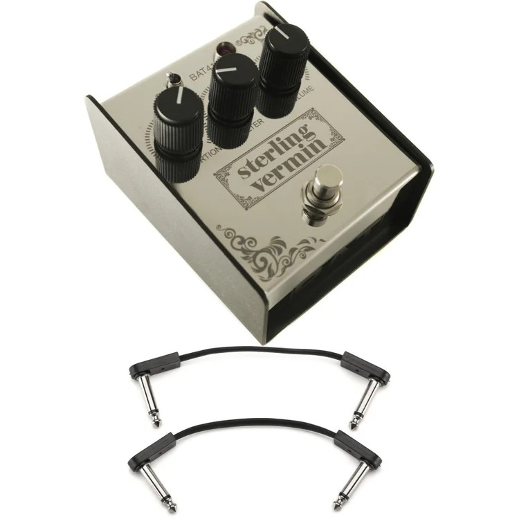 Pro Co Sterling Vermin Distortion Pedal with EBS Flat Patch Cables