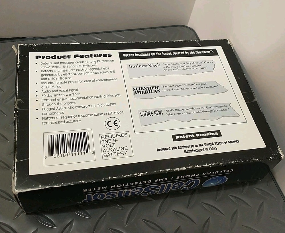 CellSensor Cellular Phone EMF Detection Meter RF Radiation Electromagnetic Field