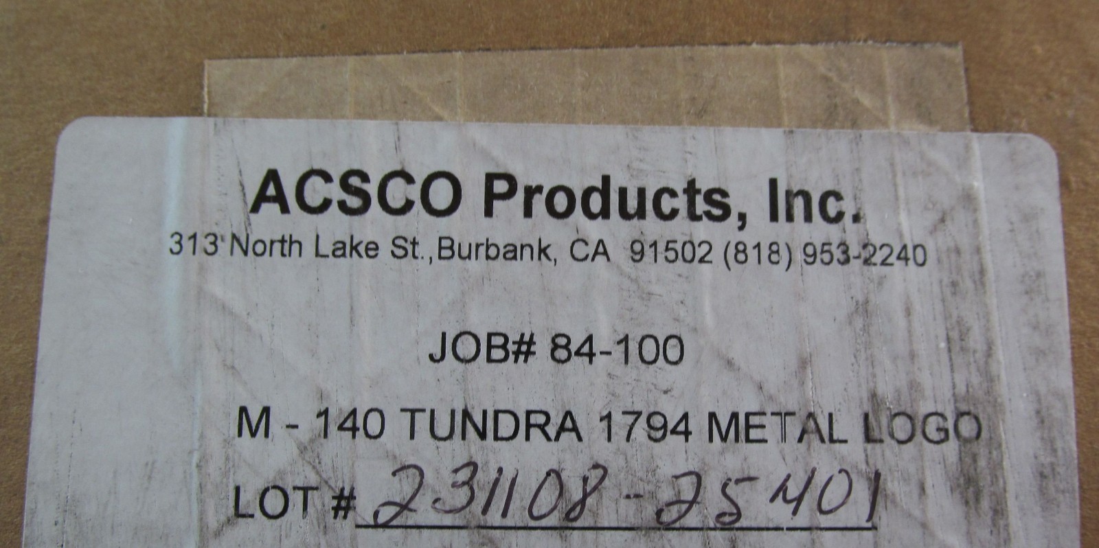 NEW OE TOYOTA TUNDRA 1794 EDITION CHROME CONSOLE BADGE/ EMBLEM 83.5mm x 16.5mm