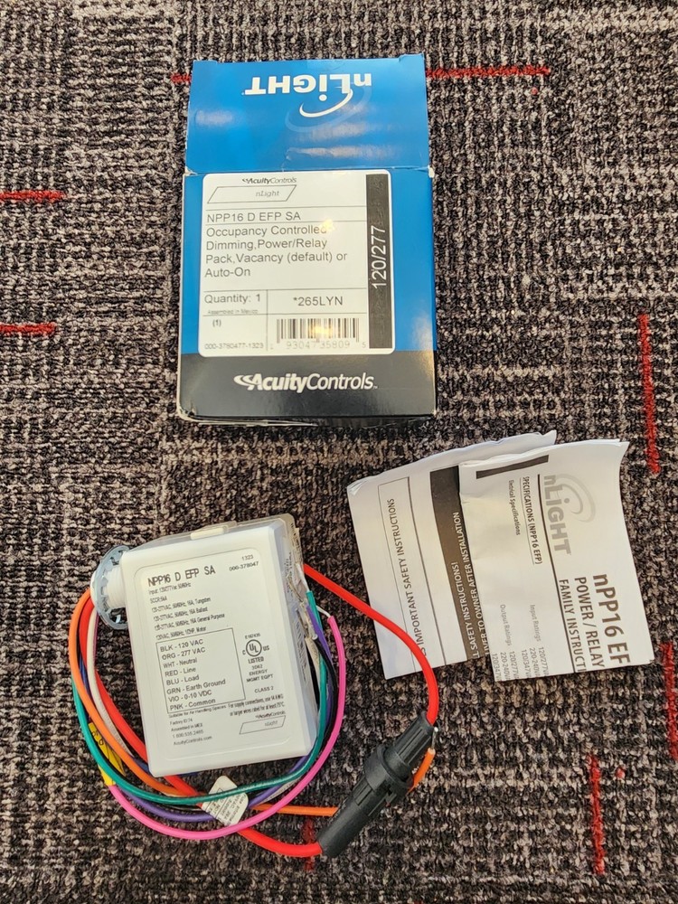 Acuity Controls nLight NPP16 D EFP SA: Power Pack Occupancy Control