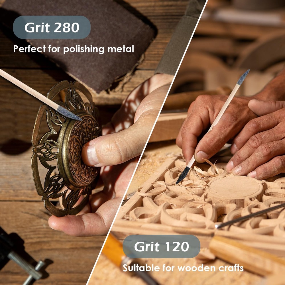 Sanding Sticks 30 Pcs, Double-Ended Sanding Tools for Wood Plastic Models,