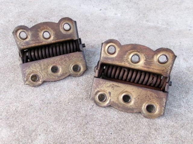 2-Vintage Spring loaded Screen Door Hinges Bommer