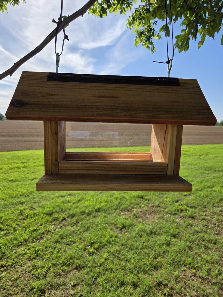 Handmade Cedar Hanging Bird Feeder
