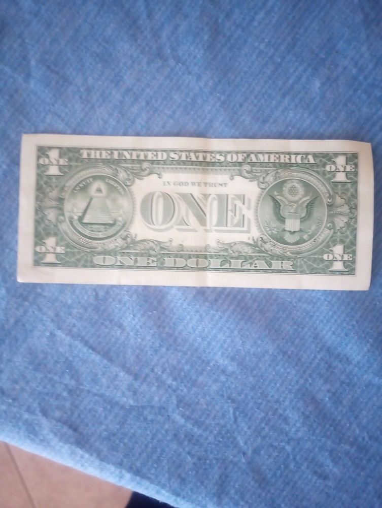 $1 one dollar bill low green seal error? 2021 series