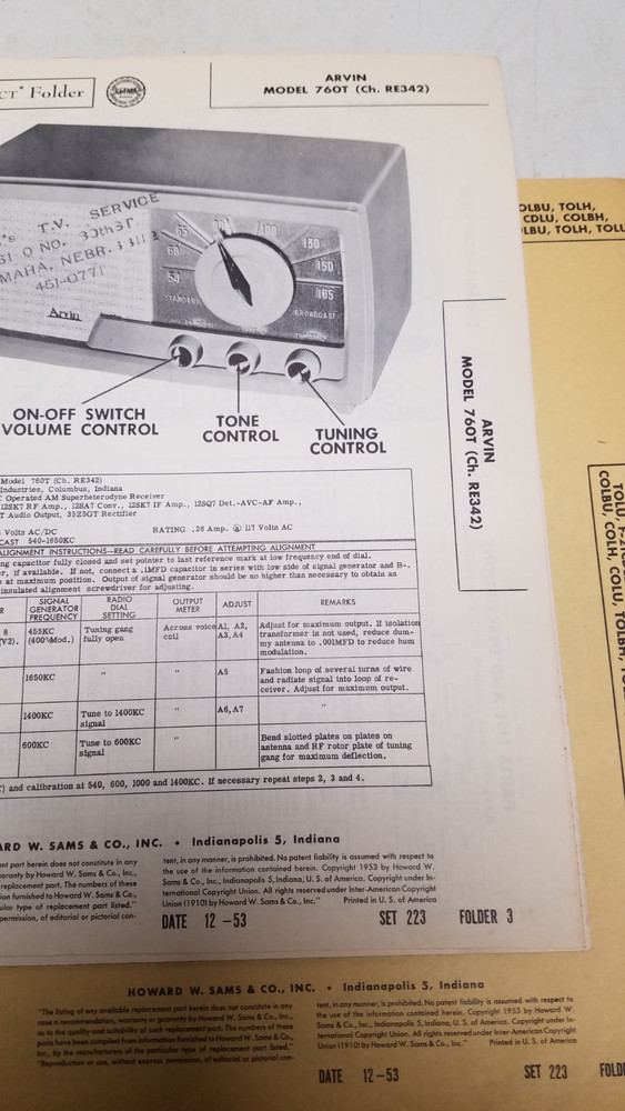 Sams Photo Facts #223 12/53 complete set (D)