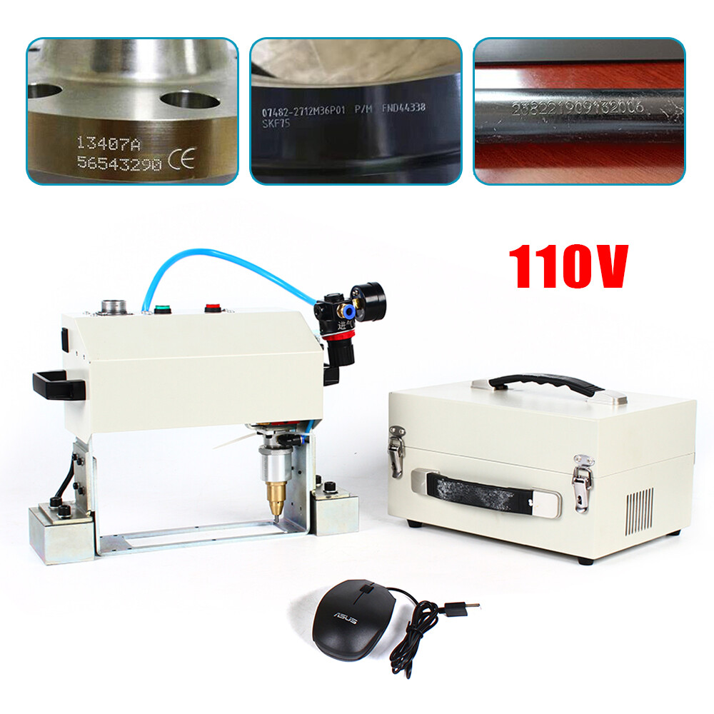 140*40mm Desktop Pneumatic Dot Peen Marking Machine For VIN Code Chassis Number