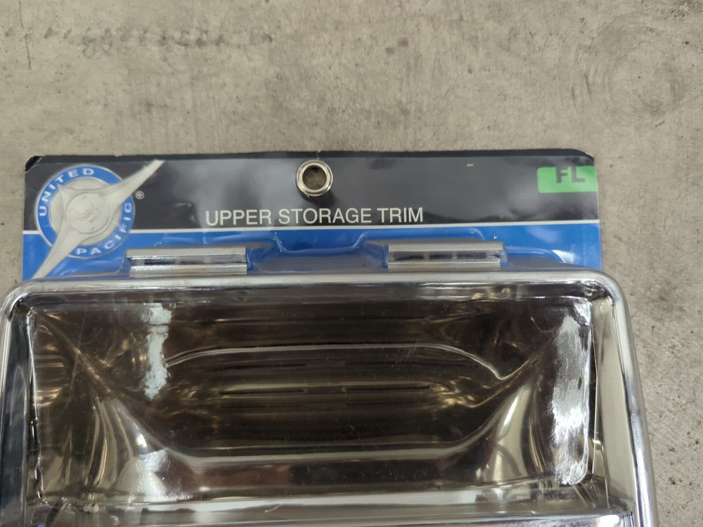41909 UPI CHROME PLASTIC UPPER STORAGE TRIM FOR FREIGHTLINER