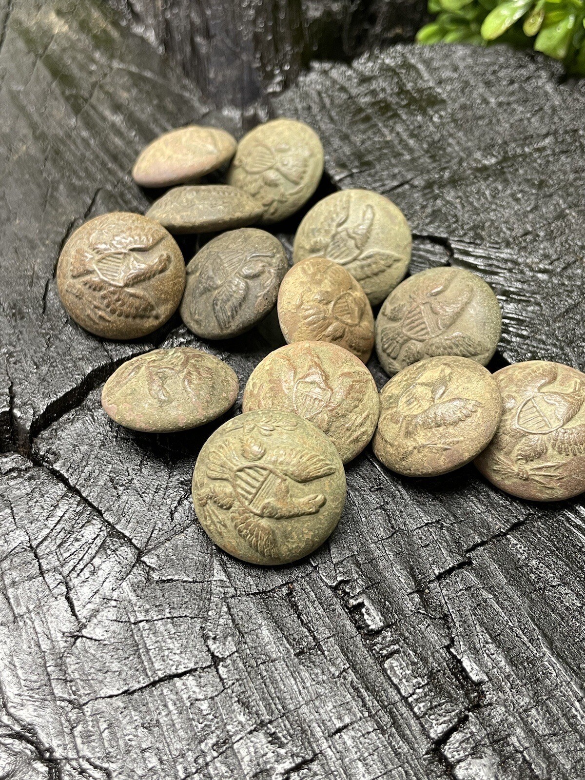 Old Rare Vintage Antique Civil War Relic Eagle Button Recovered Appomattox, VA