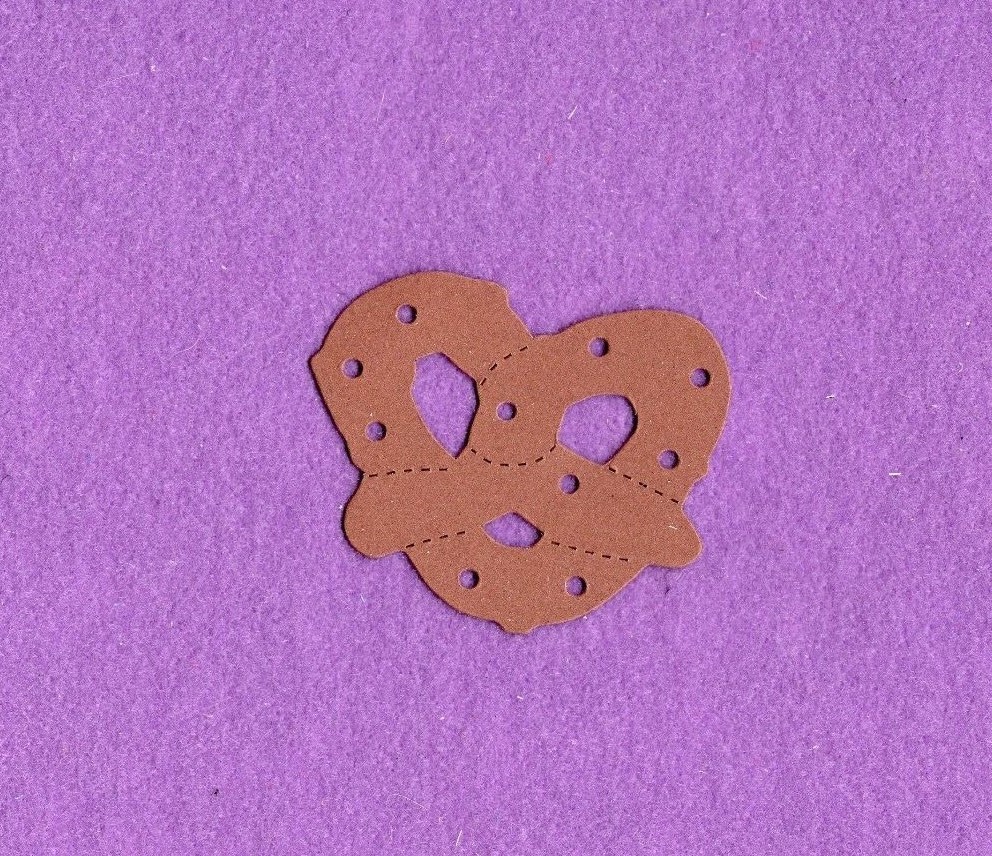 PRETZEL die cuts scrapbook cards