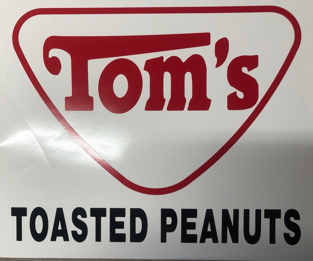 Tom’s Toasted Peanuts Decal -multicolor