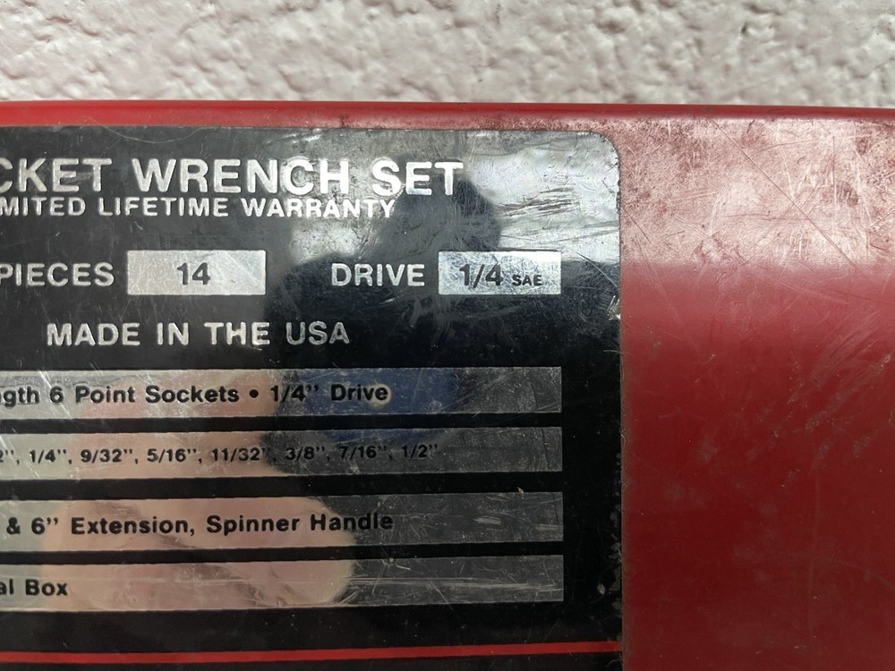 Wright Allied Tools Socket Wrench Set (Box Only)