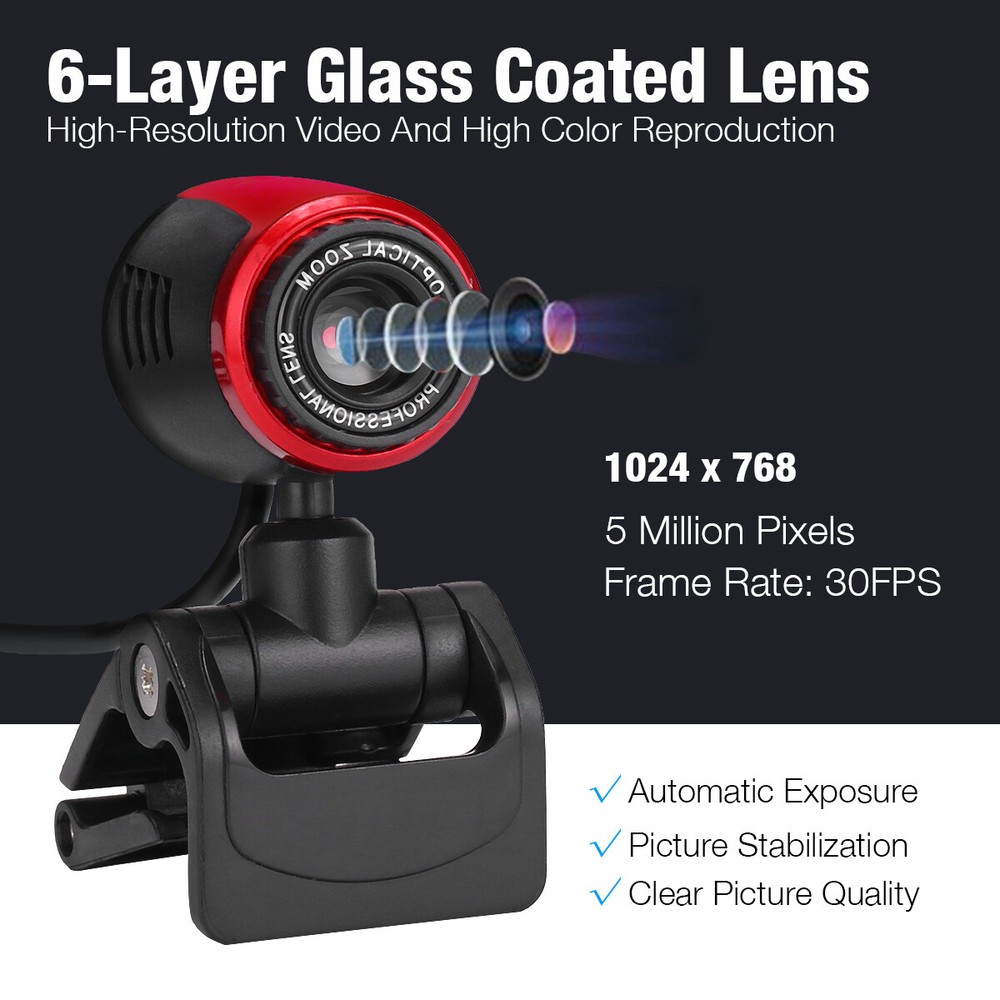 Web Camera With Microphone Professional Full HD Computer/Laptop Webcam USB