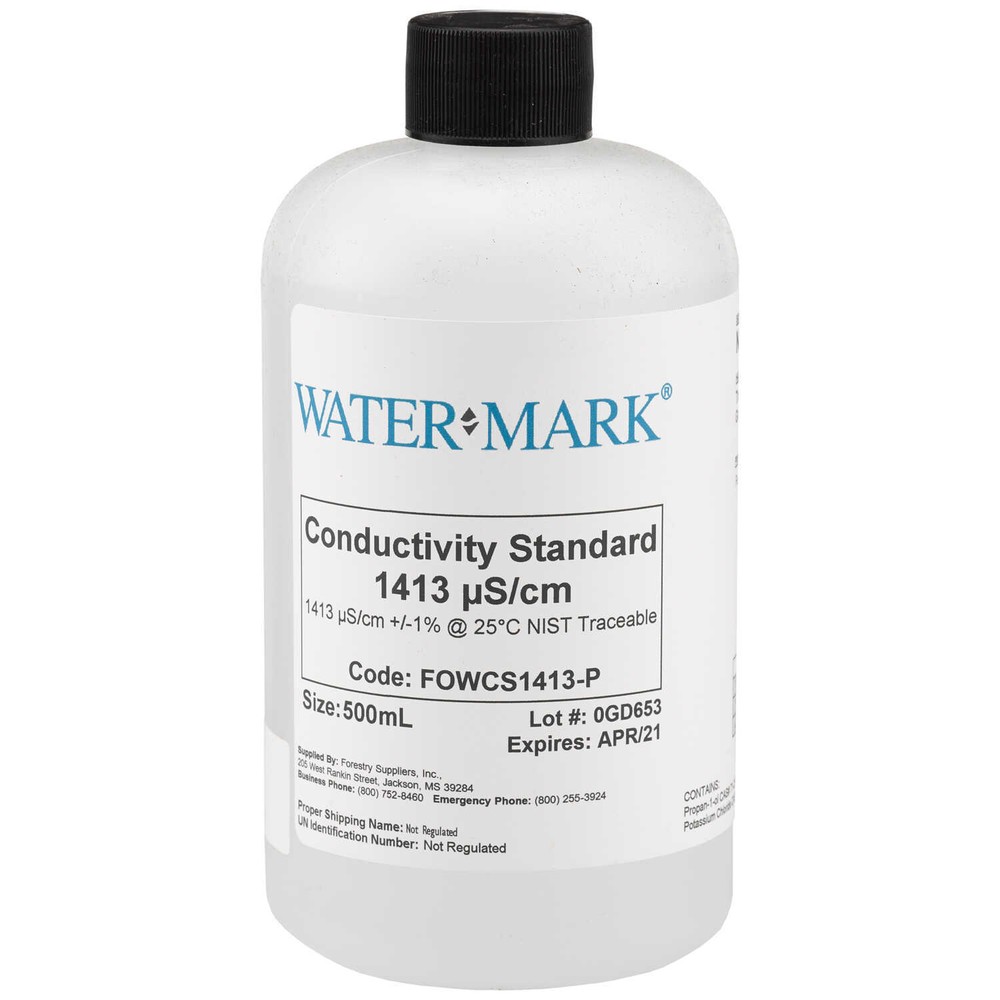 WaterMark NIST Traceable Conductivity Calibration Solution Standard 1413 µs/c...