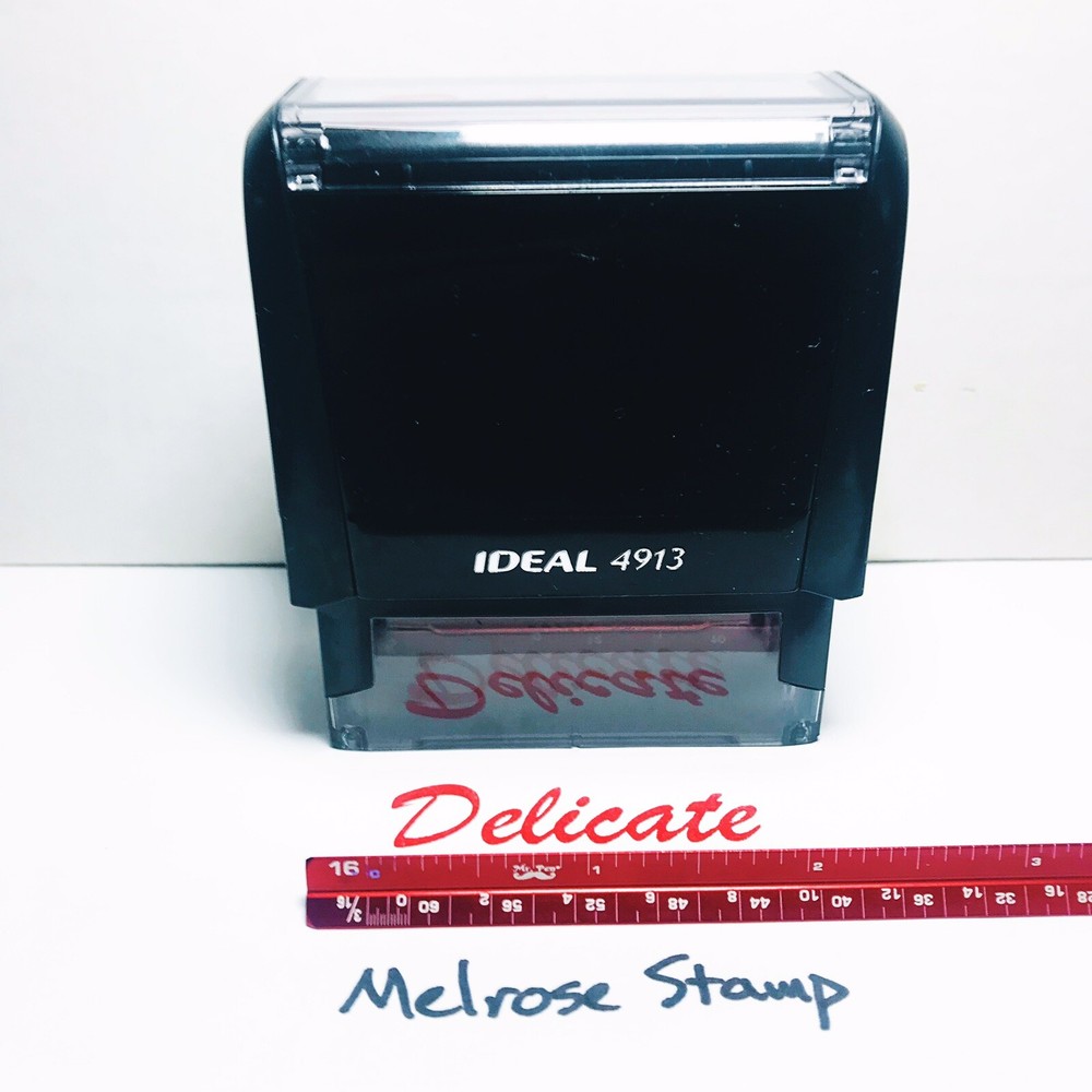 Delicate Rubber Stamp Red Ink Self Inking Ideal 4913