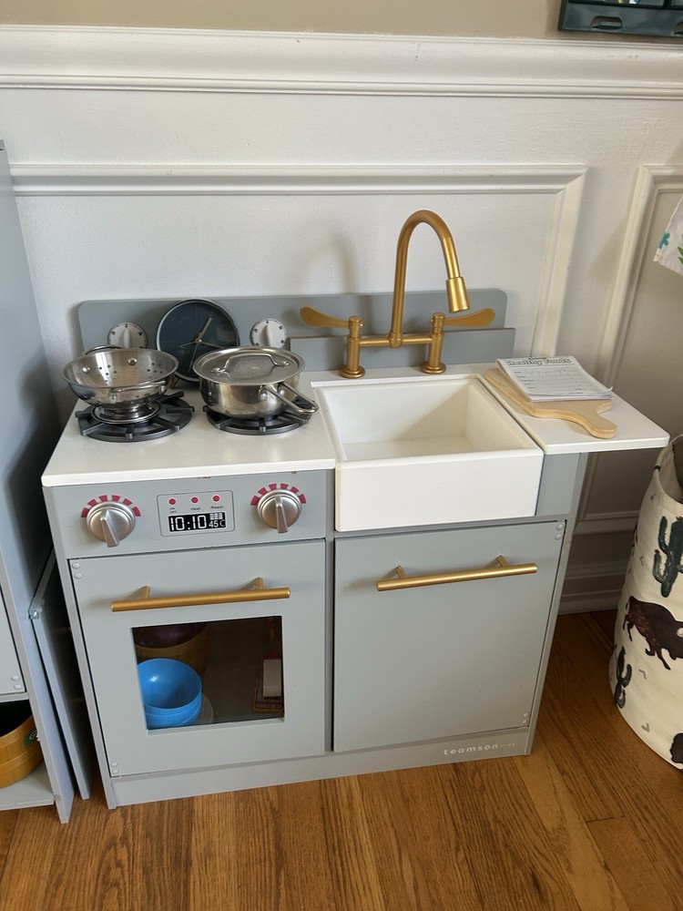 Fully Loaded Modern Teamson Play Kitchen For Kids