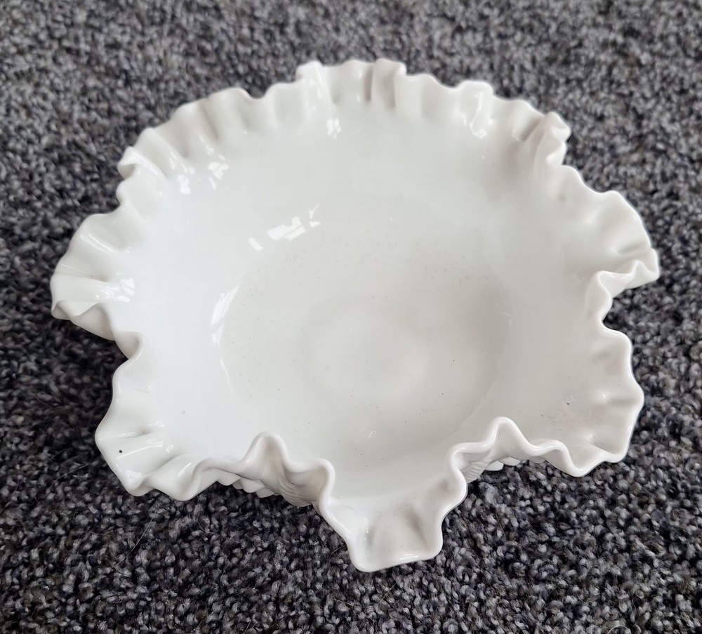 White Fenton Dish
