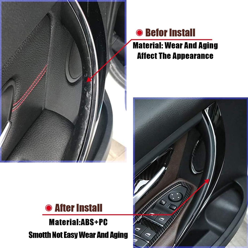 2PCS Door Pull Handle Covers Replacement for BMW 3 4 Series Driver & Passenger S