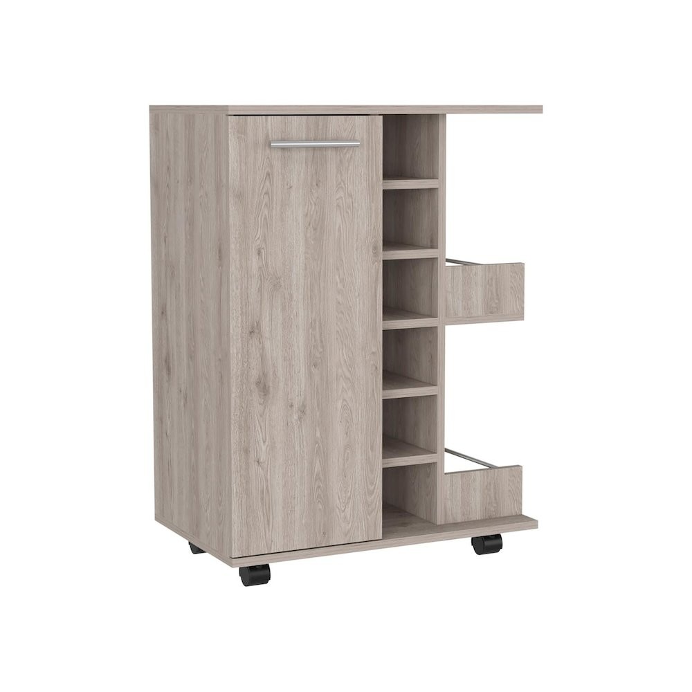 Bar Cart Light Gray MDF