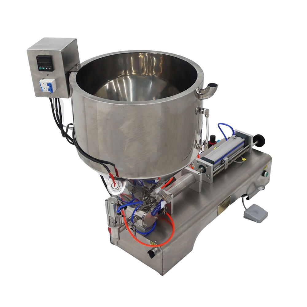 110V Single Nozzle Paste Liquid Dual Purpose Heating Filling Machine 50-500ml