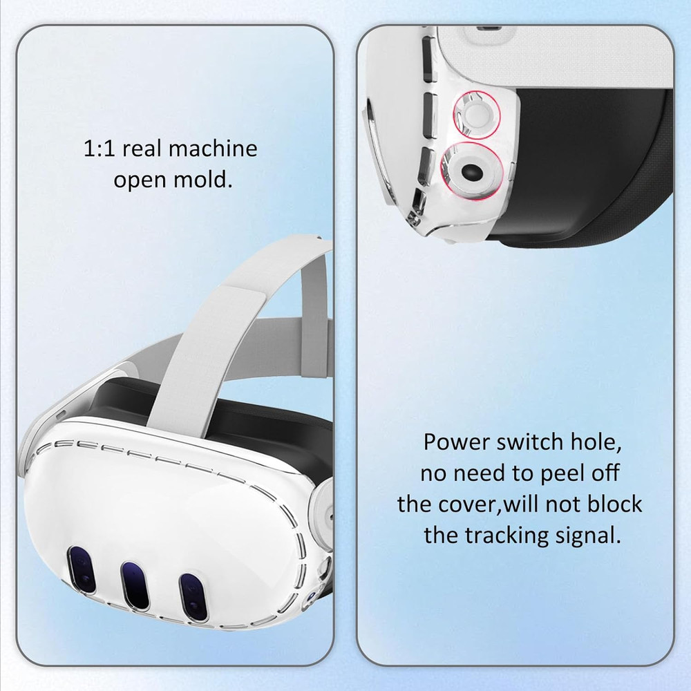 3-In-1 Lens Protector for Meta Quest 3, Plastic Hard Protective Shell Cover, Hig