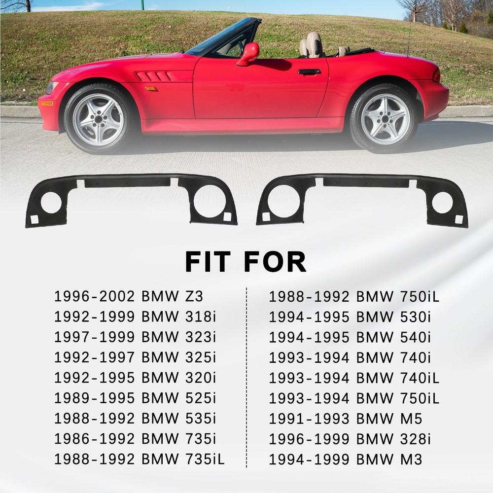 2X Front Door Handle Gasket Rubber Seals for BMW E36 E34 E32 Z3 3 5 7 Series US