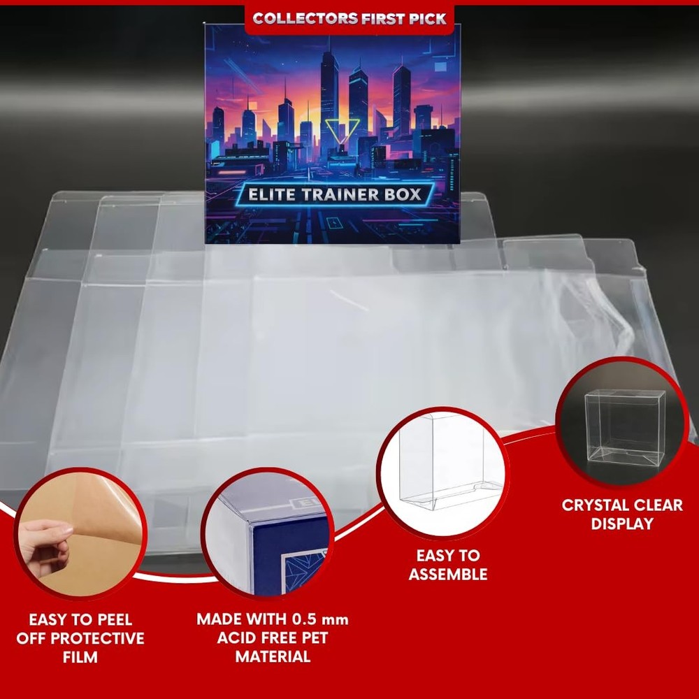 Plastic Elite Trainer Box Case For Protecting Pokemon ETB Box Display Case Pr...