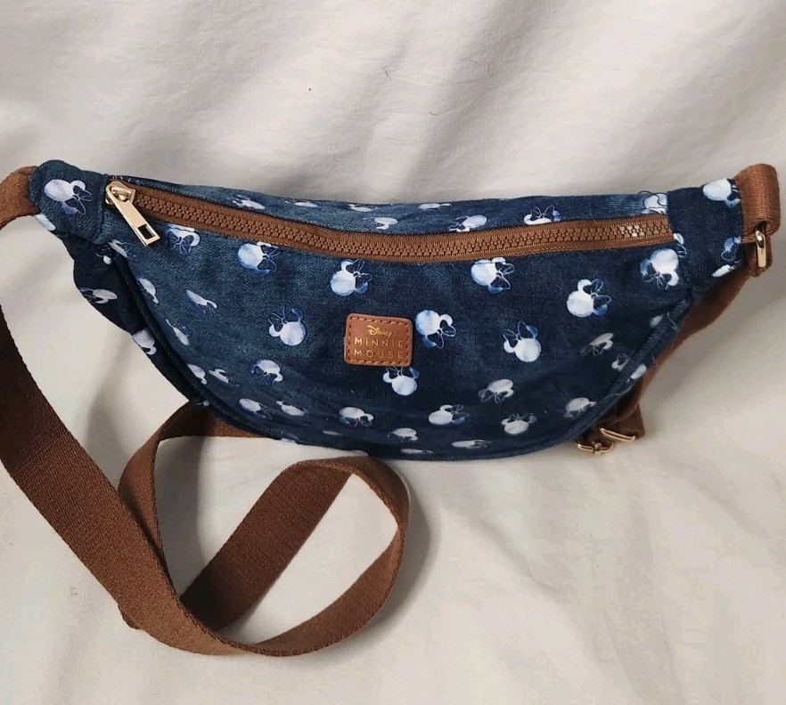 Disney Denim Minnie Mouse BioWorld Blue Crossbody Bag