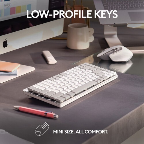 Logitech Master Series MX Mechanical Mini for Mac Wireless Keyboard - Pale Gray