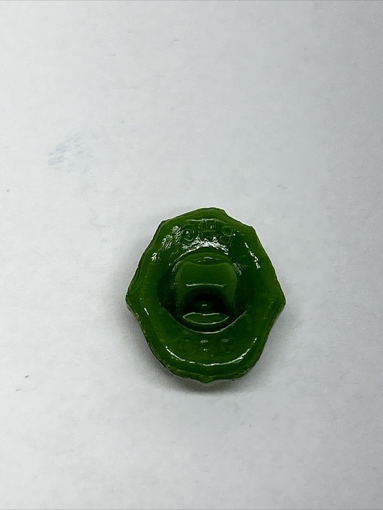 Vintage Sewing Button Plastic Green Frog