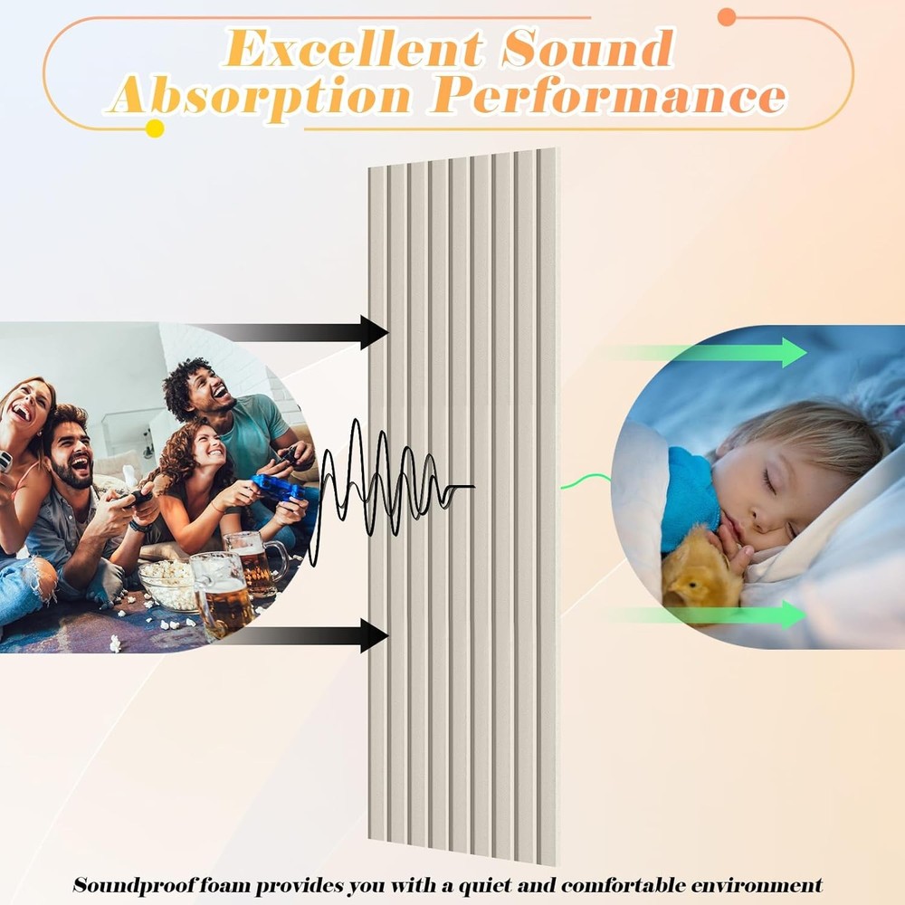 Home Studio Soundproof Panels 5pk Light Camel