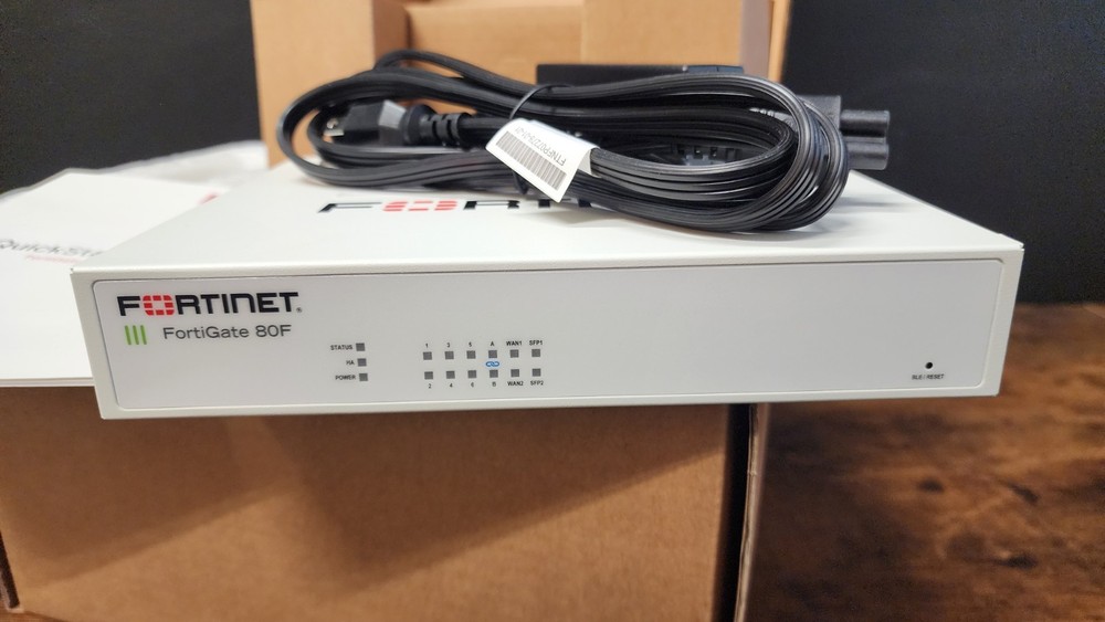 Fortinet FortiGate 80F Enterprise Firewall VPN with Power Cable