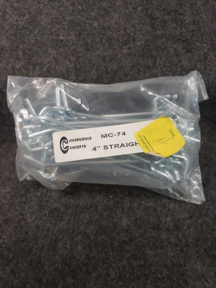 Peg Board 4" Straight Hook - Pegboard Hook - 15 pack ..... (C15B1)