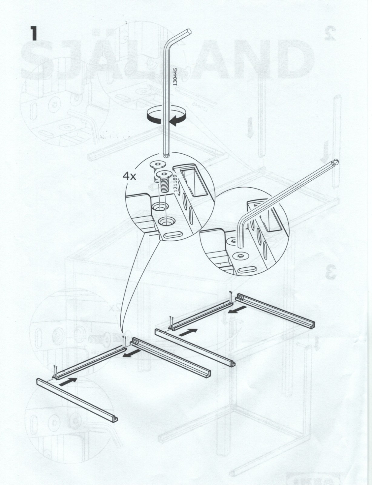 IKEA SJALLAND 203.864.97 Outdoor Table Underframe Light Gray - NISB